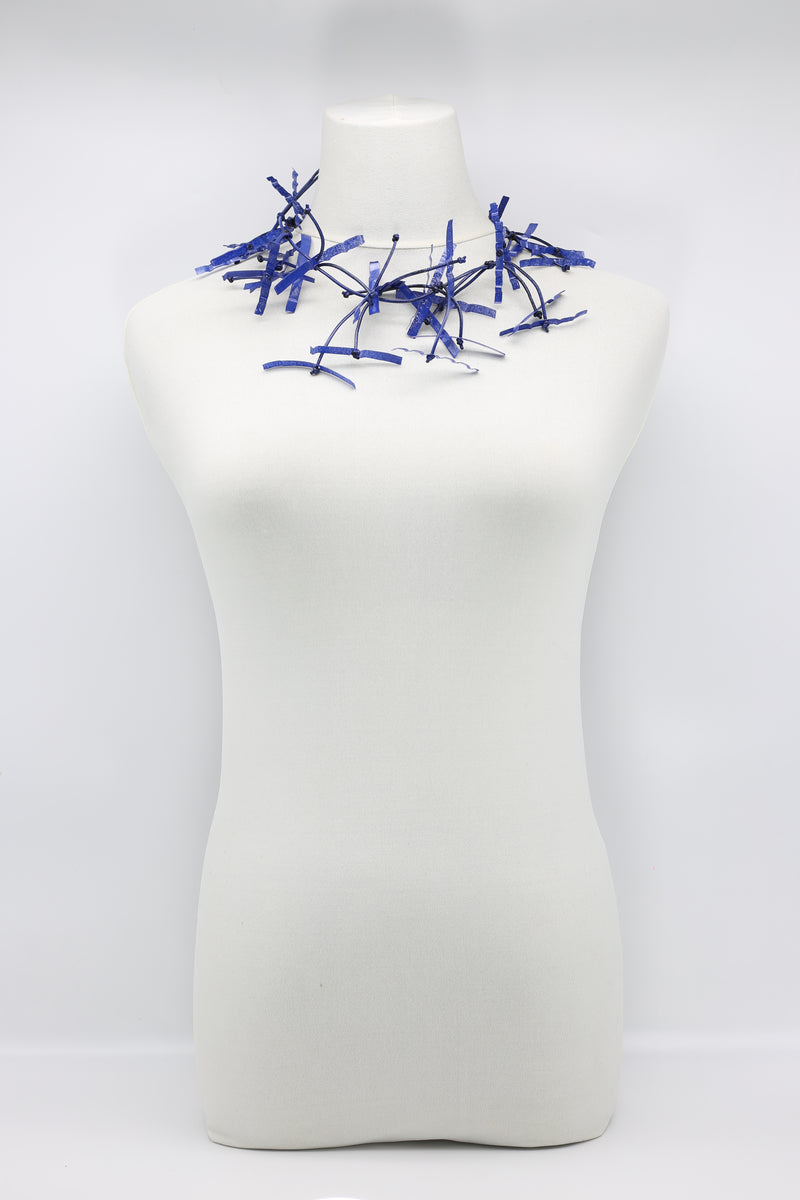 Upcycled plastic bottles - Aqua Willow Tree 7 Necklaces - Hand-painted - short - Jianhui London
