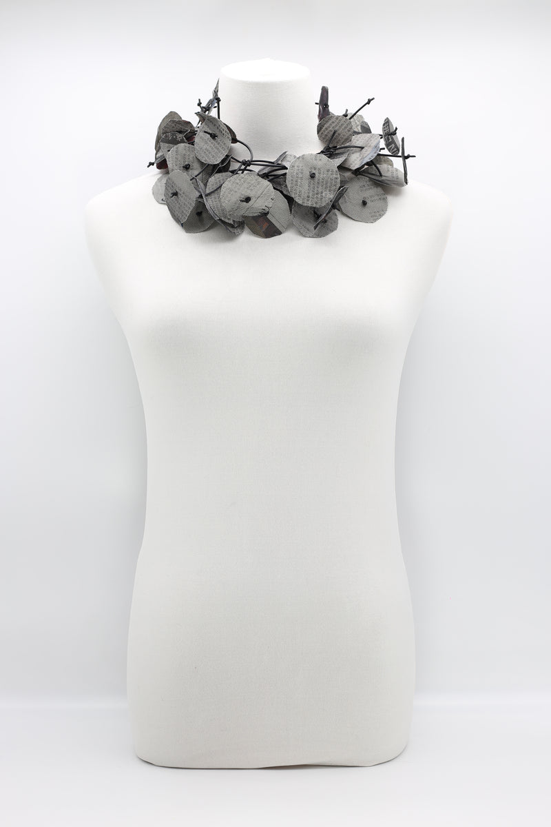 Recycled Paper Orchids Necklace - Jianhui London