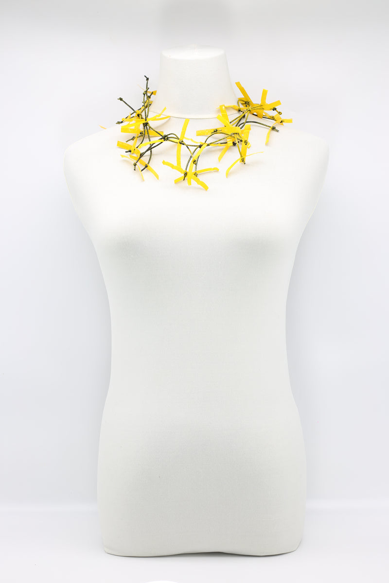 Upcycled plastic bottles - Aqua Willow Tree 7 Necklaces - Hand-painted - short - Jianhui London