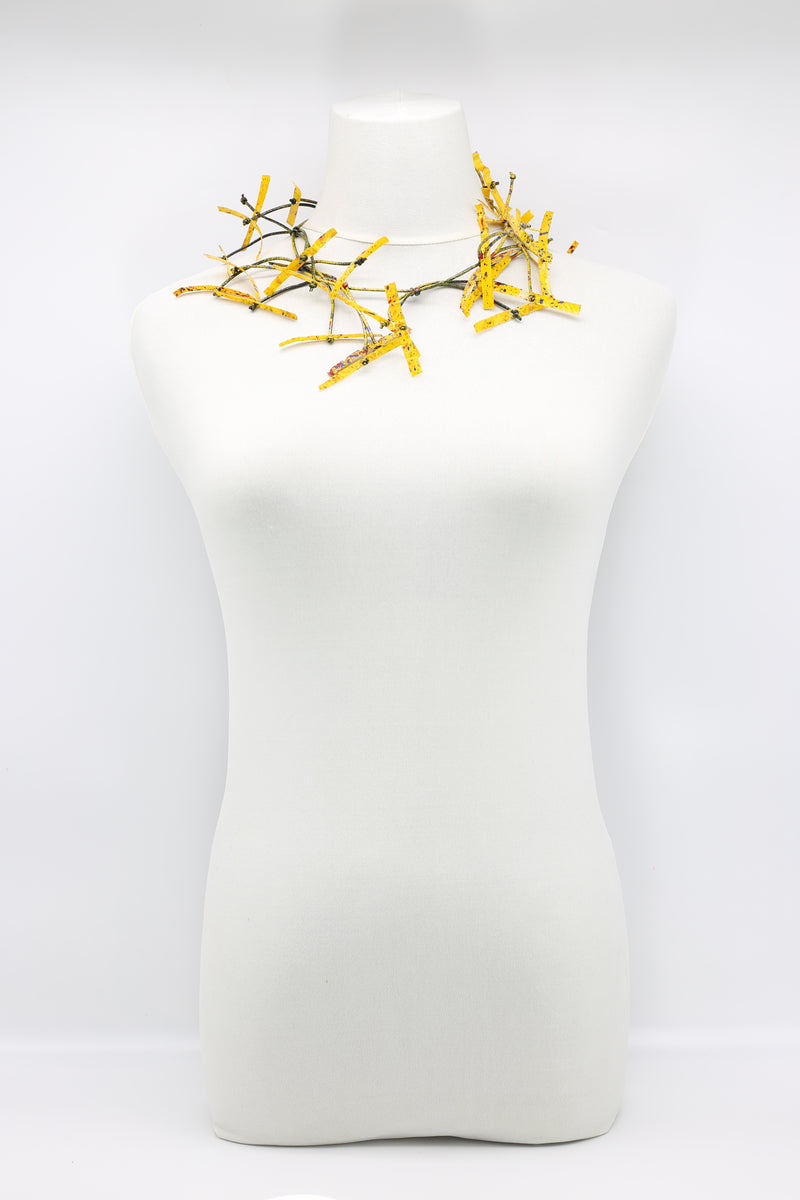 Upcycled plastic bottles - Aqua Willow Tree 7 Necklaces - Hand-painted - short - Jianhui London