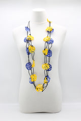 Aqua Lotus Root Necklaces - Hand-painted - Large - Jianhui London
