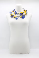 Aqua Lotus Root Necklaces - Hand-painted - Large - Jianhui London