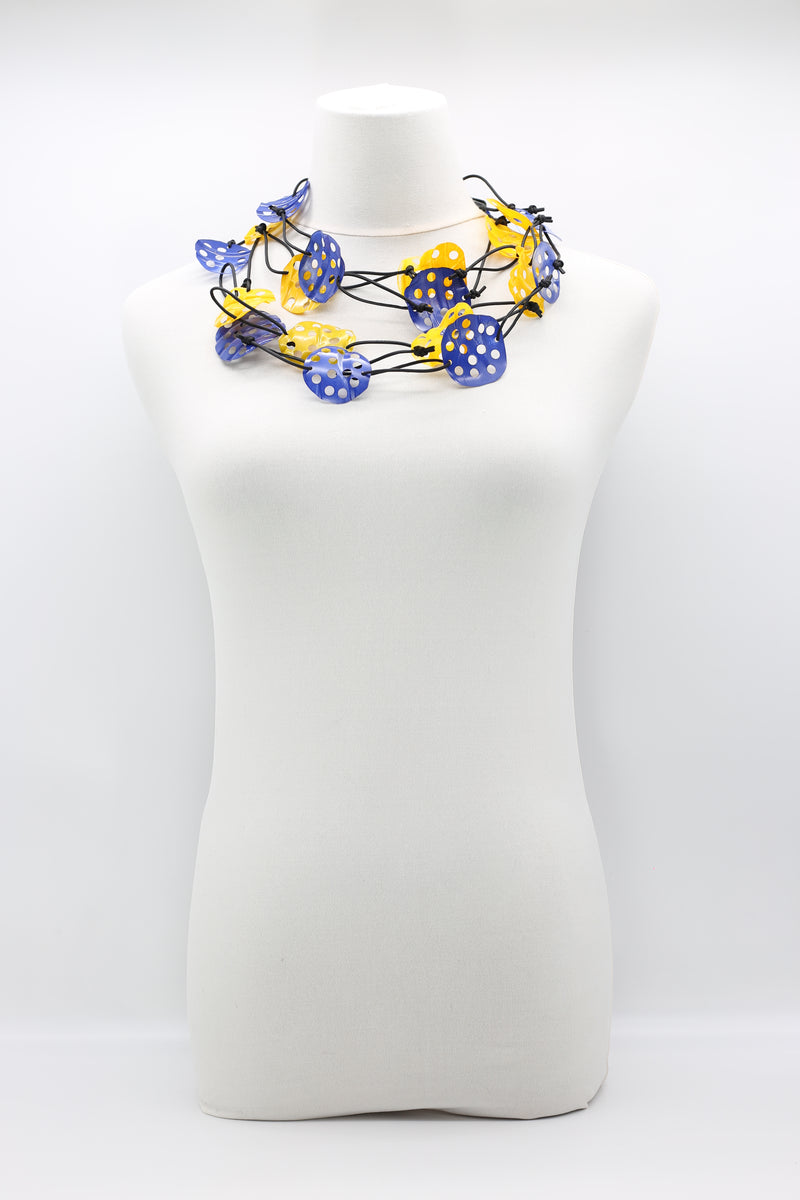 Aqua Lotus Root Necklaces - Hand-painted - Large - Jianhui London