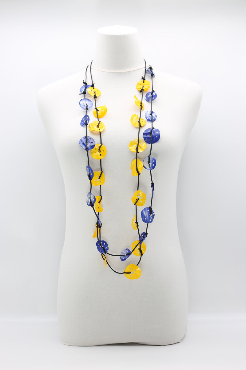 Aqua Lotus Root Necklaces - Hand-painted - Small - Jianhui London
