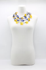 Aqua Lotus Root Necklaces - Hand-painted - Small - Jianhui London
