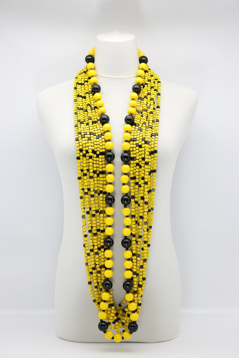 Next Pashmina - Mosaic & Round Beads Necklace Set - Jianhui London