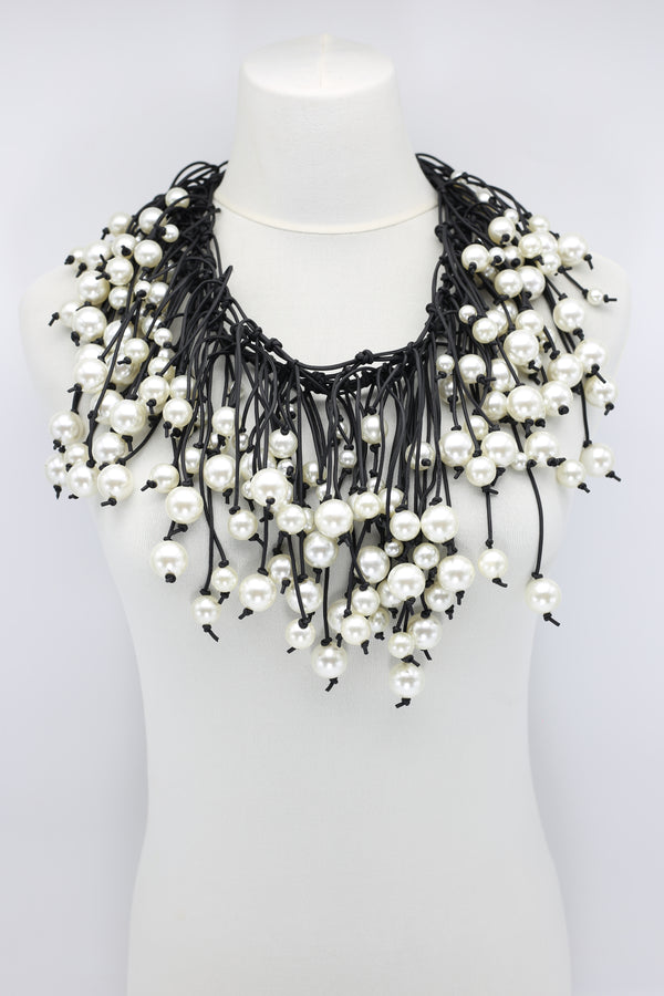 Faux Pearls Cape-style Necklace - Jianhui London