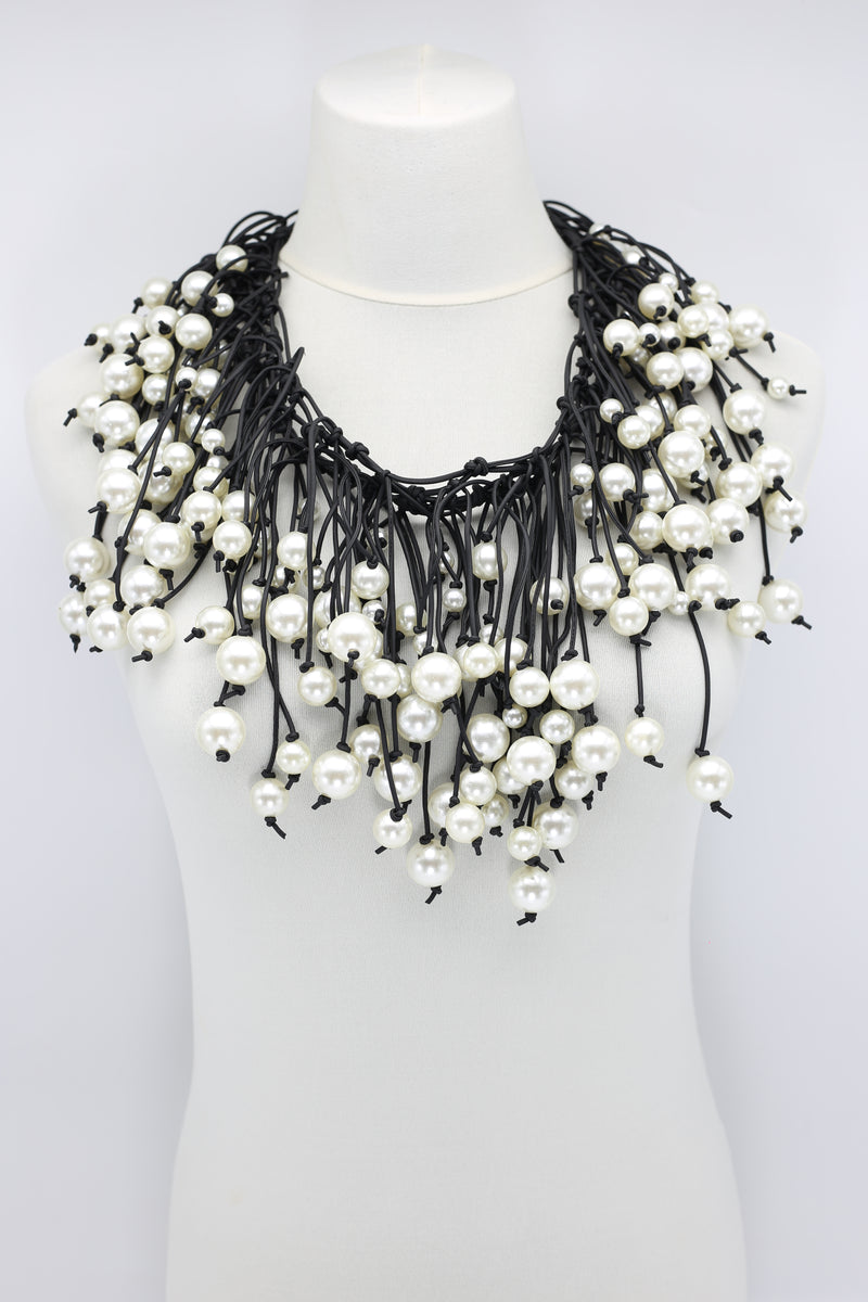 Faux Pearls Cape-style Necklace - Jianhui London