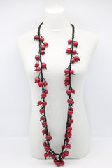Berry Beads on Cotton Cord Necklace - Long - Jianhui London