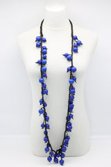 Berry Beads on Cotton Cord Necklace - Long - Jianhui London