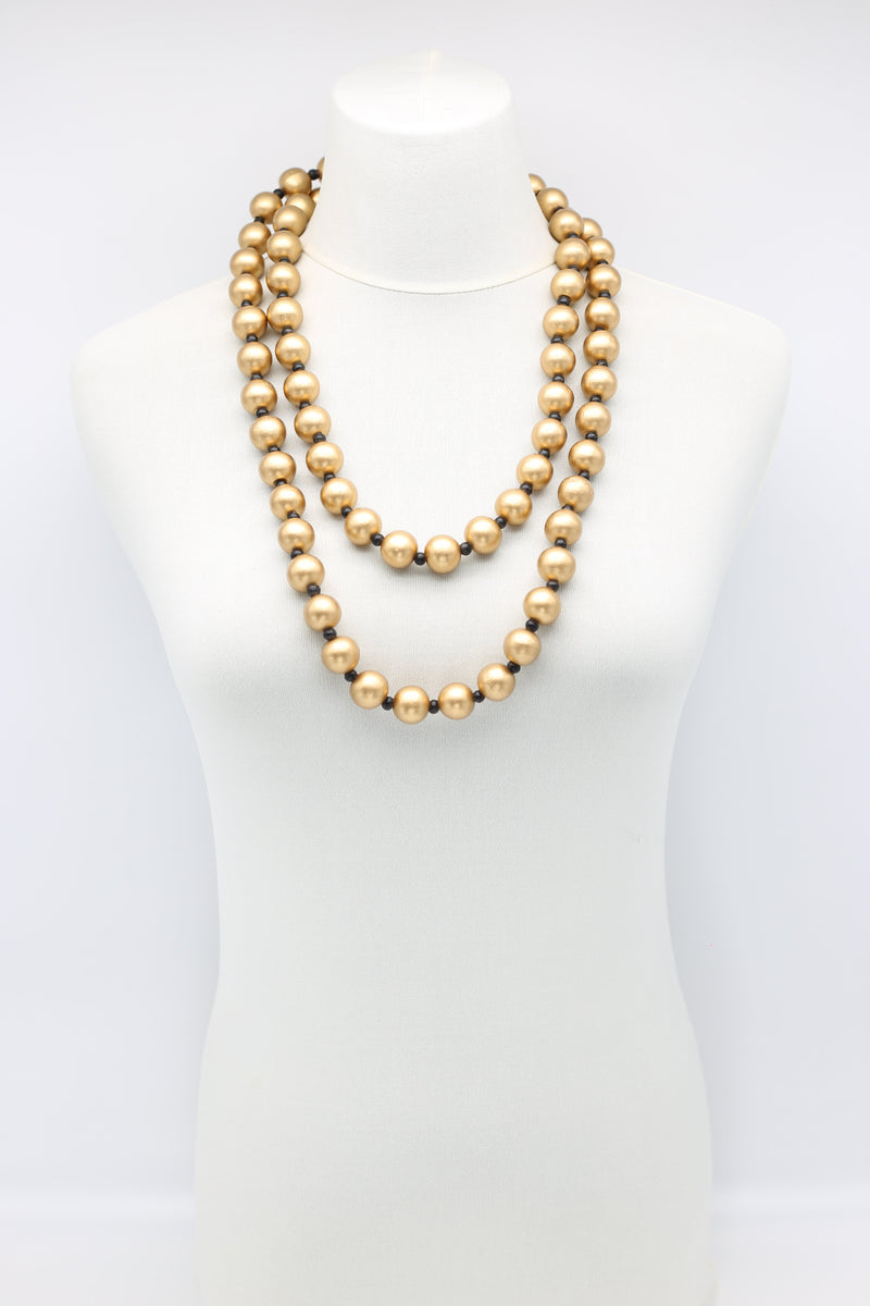 Next Pashmina & Round Beads Necklaces Set - Jianhui London