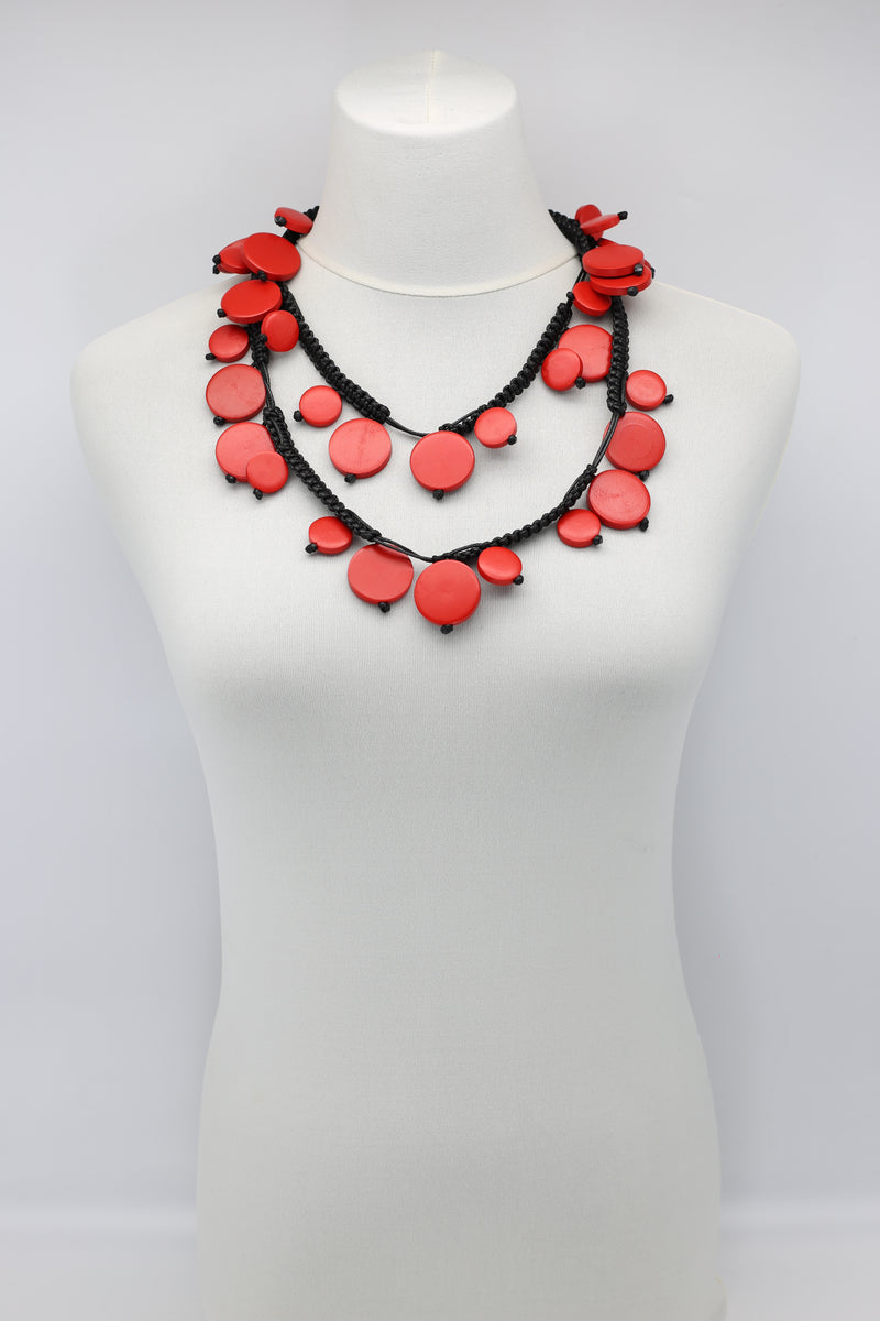 Coins on Cord & Berry Necklaces Set - Jianhui London