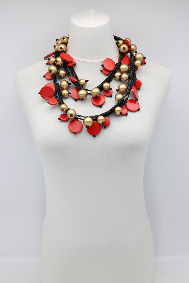 Coins on Cord & Berry Necklaces Set - Jianhui London