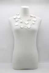 Wooden Squares on Leatherette Chain Necklaces - Jianhui London