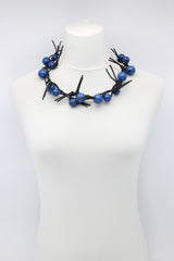 Round Beads on Leatherette Chain Necklaces Set - Jianhui London