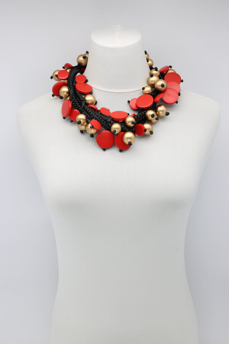 Coins on Cord & Berry Necklaces Set - Jianhui London