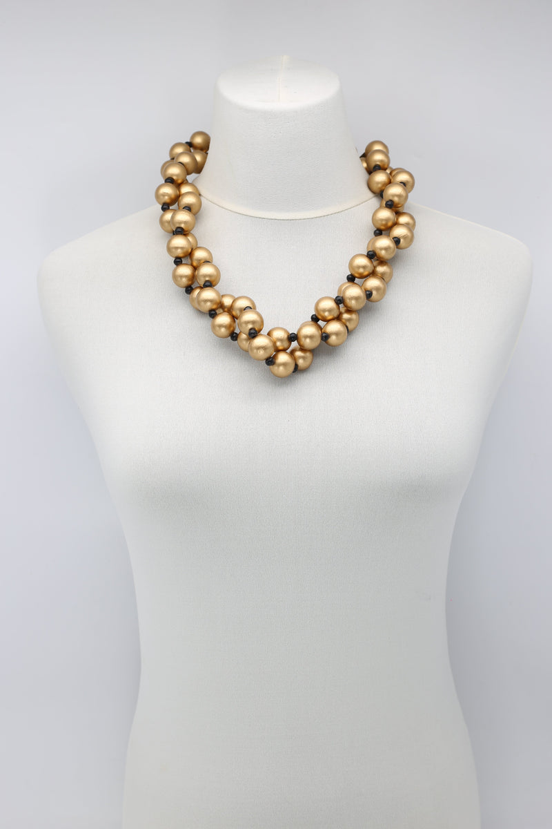 Next Pashmina & Round Beads Necklaces Set - Jianhui London