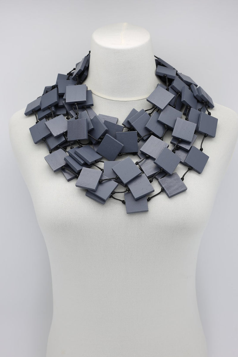 5 Strand 3x3 Squares Necklace - Jianhui London
