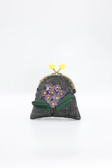Handmade Small Purses - Recycled Charcoal Denim - Jianhui London