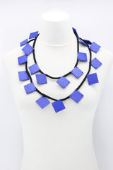 Wooden Squares on Cord Necklaces - Large - Jianhui London