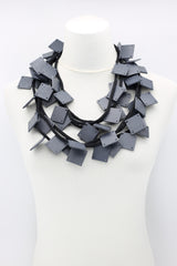 Wooden Squares on Cord Necklaces - Large - Jianhui London
