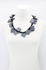Wooden Squares on Cord Necklaces - Large - Jianhui London