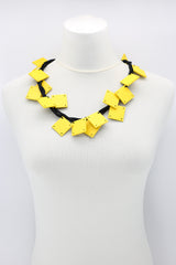 Wooden Squares on Cord Necklaces - Large - Jianhui London