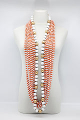 Next Pashmina - Mosaic & Round Beads Necklace Set - Jianhui London