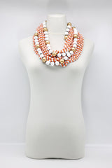 Next Pashmina - Mosaic & Round Beads Necklace Set - Jianhui London
