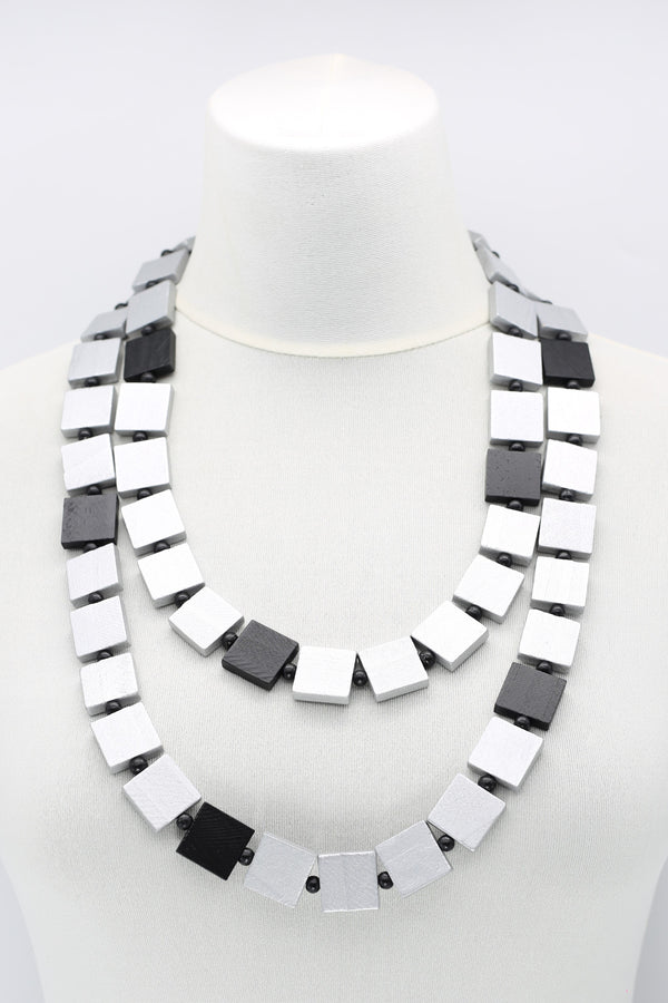 Klimt Collection 2x2 Squares Necklace - Jianhui London