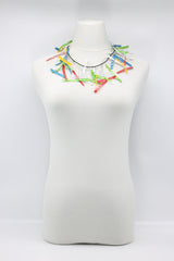 Upcycled plastic bottles - Aqua Willow Tree Necklaces - Hand-painted - long - Jianhui London