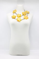 Upcycled plastic bottles - Aqua Plain Necklace - Hand-painted - Large - Jianhui London