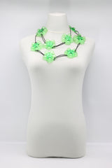 Upcycled plastic bottles - Aqua Plain Necklace - Hand-painted - Large - Jianhui London