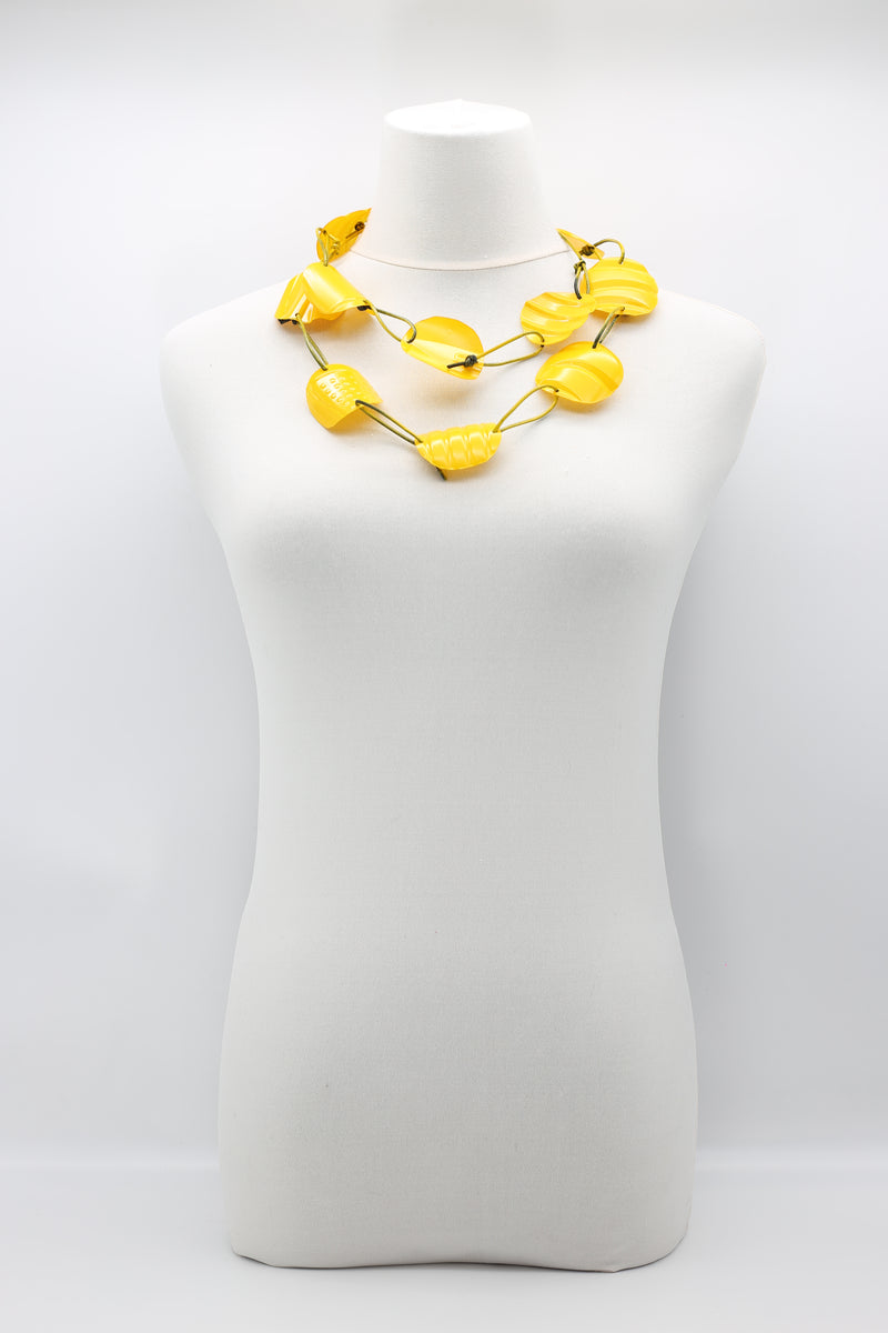 Aqua Plain Necklace - Hand-painted - Large - Jianhui London