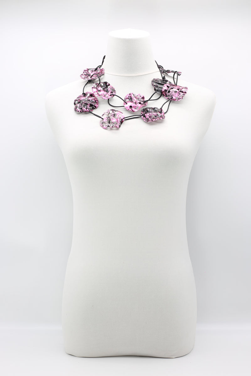Aqua Lotus Root Necklace - Hand-gilded -Large - Jianhui London