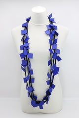 Wooden Squares on Cord Necklaces - Large - Jianhui London