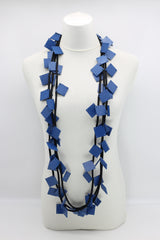 Wooden Squares on Cord Necklaces - Large - Jianhui London