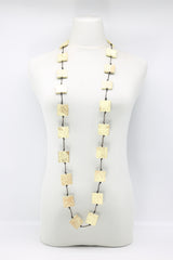 Recycled wood hand painted Necklace - Jianhui London