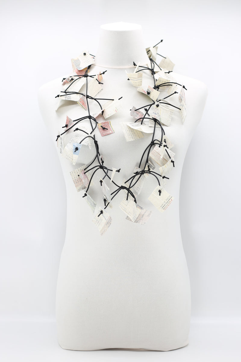 Recycled Paper Squares Necklace - Jianhui London