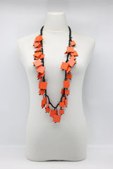 Crocheted 2x2/3x3 Squares Necklace - Jianhui London