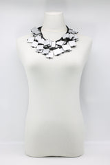 Crocheted 2x2/3x3 Squares Necklace - Jianhui London