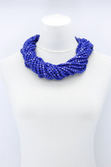 Next Pashmina & Hand-woven Faux Pearls Necklaces Set - Cobalt Blue/Blue - Jianhui London