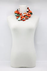 Crocheted 2x2/3x3 Squares two Necklace 100cm - Jianhui London