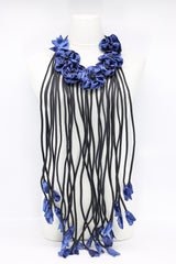 Biba Poppy Garden Handmade textile flower with long tassel Necklace - Jianhui London