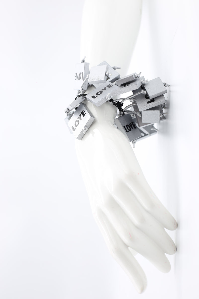 Black and White Love Squares Bracelet - Jianhui London