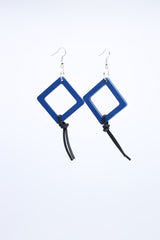 Geometric Earrings with Leatherette String - Small - Jianhui London