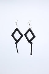 Geometric Earrings with Leatherette String - Small - Jianhui London