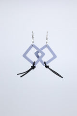 Geometric Earrings with Leatherette String - Small - Jianhui London