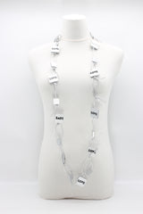 LOVE & HOPE SQUARES CHAIN NECKLACE - Jianhui London