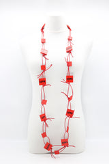 LOVE & HOPE SQUARES CHAIN NECKLACE - Jianhui London